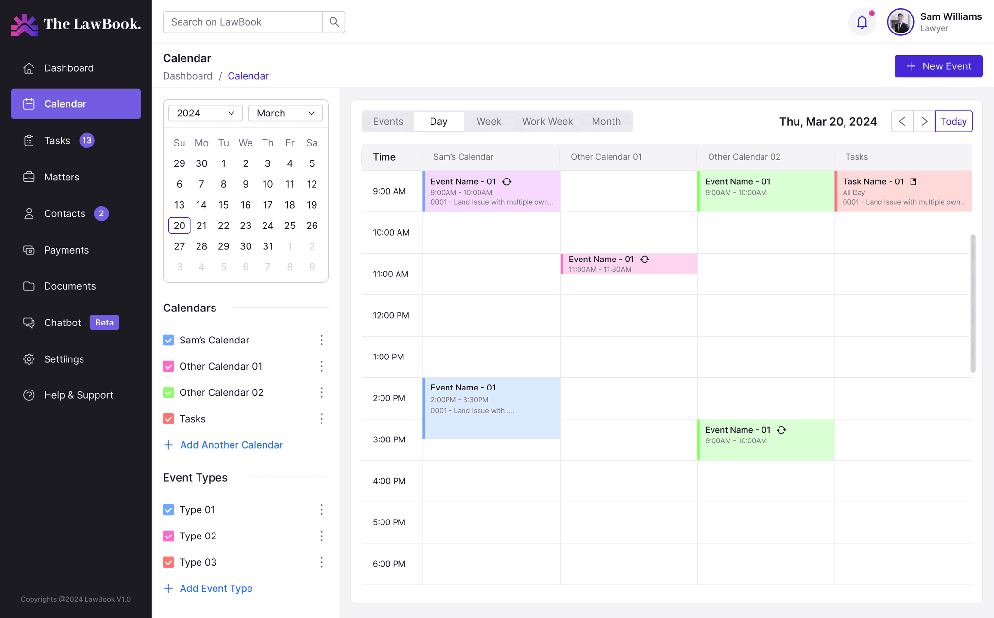 Task and Calendar Mastery. in The LawBook